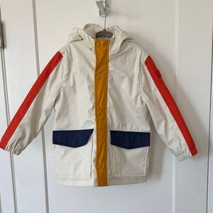 Catimini Cream Raincoat with Red and Blue Accents